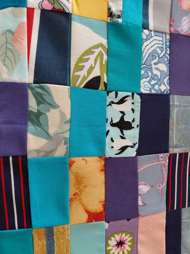 Handmade multicoloured cushion - handmade,