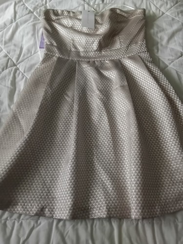Short strapless dress fabric - short,