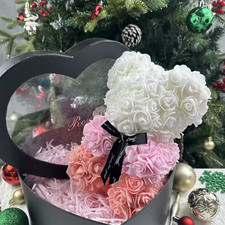 Forever rose teddy bear pink - forever, bear,