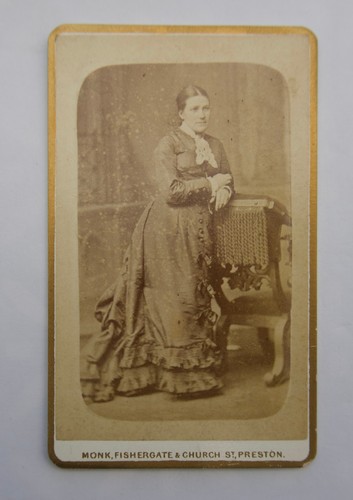 Cdv victorian lady beside - of, a