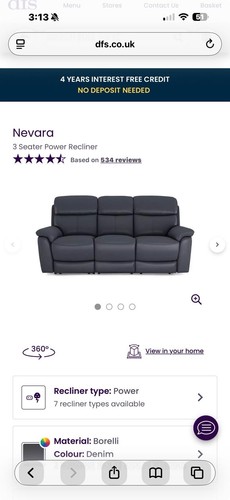 Dfs seater leather electric - 3,