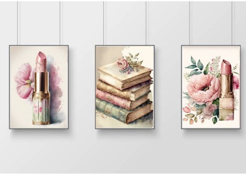 Lipstick makeup vintage print - lipstick,