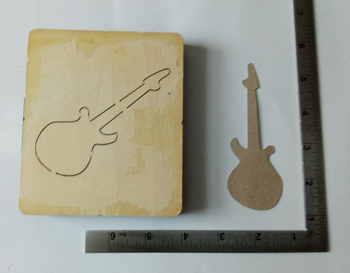 Cross cuts wooden die - -, guitar