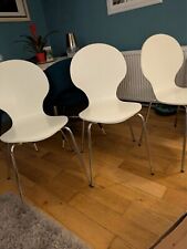 6 white bent wood dining