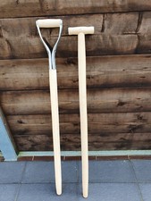 T/ D Type Replacement Spare Wood Wooden Shaft Tapered Handle Garden Fork Shovel