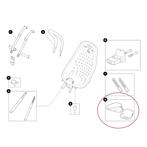 Thule foot support footrest - thule,