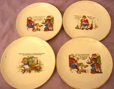 4 Nursery Rhyme Plates