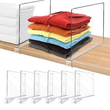 6PCS Closet Shelf Divider Kits