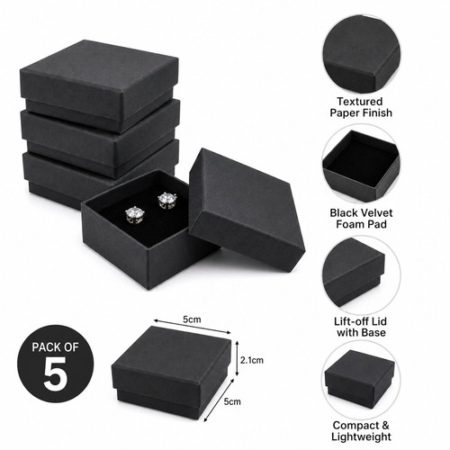 Black earring presentation - black,