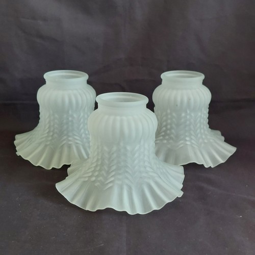 Frosted glass shade ribbed - glass,