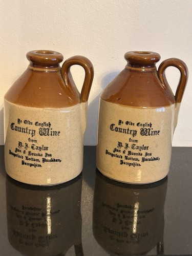Pair vintage salt glazed - pair,