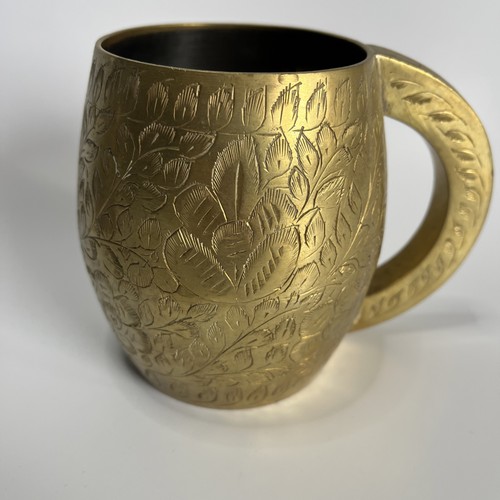 Brass round handles etched