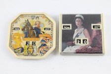 Pair Of Queen Elizabeth Working Perpetual Calendar Vintage Time Keepers Royalty 