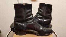 Sanders Men's Black Leather Narrow Fit Boots Size UK 7.5
