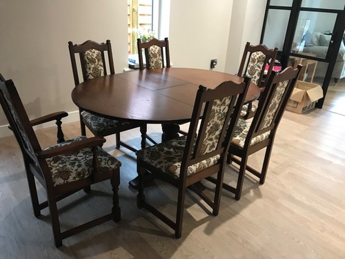 Old charm dining room table - old,