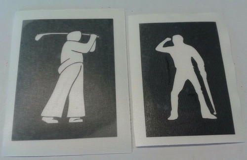 Golfer golf sport stencils for