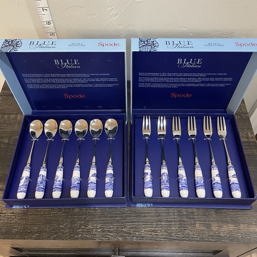 Spode blue italian teaspoon - spode,