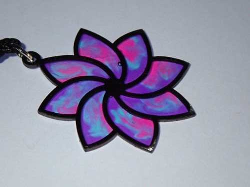 Unique resin flower - flower, pendant