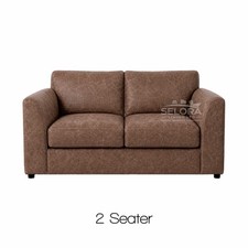 3+2 Sofa Set Brown Tan Faux