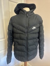 Nike Boys Black Puffer Jacket Size XL Age 13-16 158-170cm