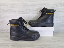 Apache AP300 Industrial Black Mens Safety Boots Size UK 7 EU 41 Lace Up 