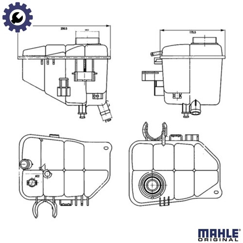 Expansion tank coolant crt 126 - crt,