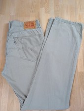 Levi's 504 cream straight leg jeans. Mens 33W 34L. DN2179