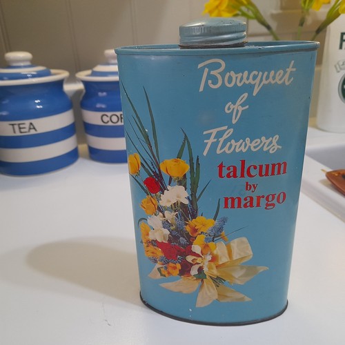 Vintage talcum powered - vintage, tin