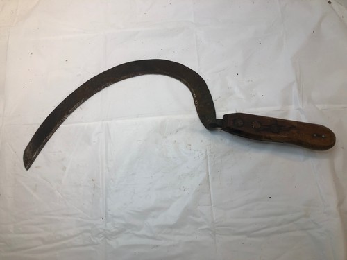 Vintage hand scythe sickle - hand, hay