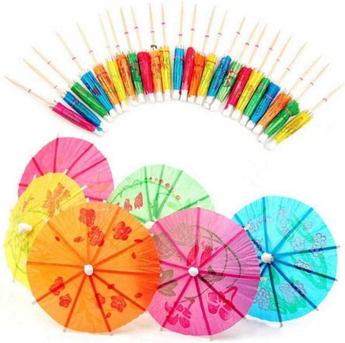 Paper umbrellas toothpicks - 72,
