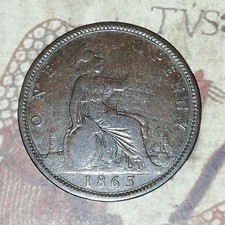 1865 Victoria Bun Head Penny 