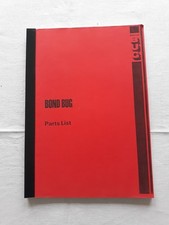 Bond Bug Parts List Reproduction