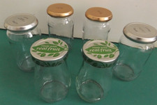 6 JAM JARS CLEAN EMPTY STANDARD 340 ml MARMALADE WEDDINGS CRAFTS CHUTNEY PICKLE