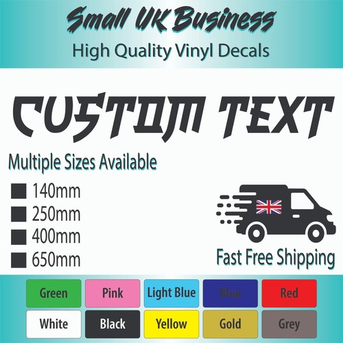 Custom text jdm funny - text, vinyl