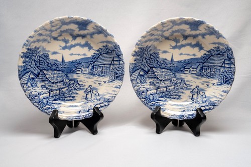 Myott rural scene - scene, blue