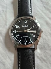 Lorus Gents Black Dial Strap Watch RXN79DX9