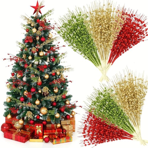 12pcs christmas tree glitter - 6/12pcs,
