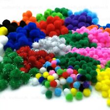 Craft Pom Poms 8/10/15/25/50mm Quality Pompoms Many Colours & Pack Sizes