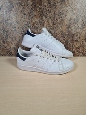 ADIDAS STAN SMITH trainers white navy Size UK 6 EU 39 boys girls men womens