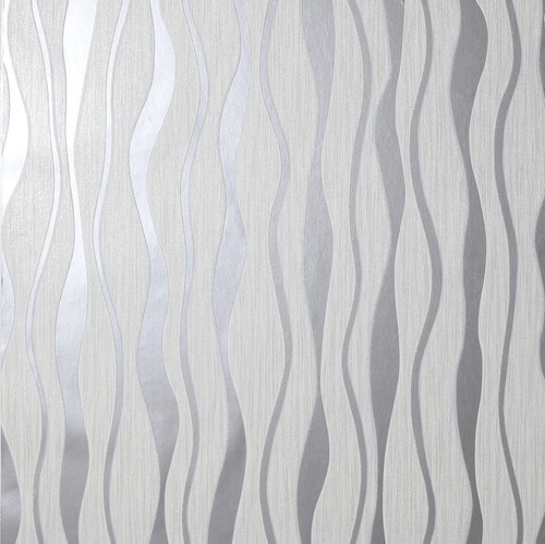 Arthouse metallic wave white - metallic,