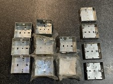 12 x Single Gang Galvanised Electrical Boxes Enclosures. 3 Depths.