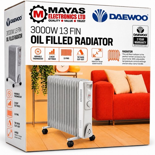 Daewoo 3000w fin oil - 3000w,