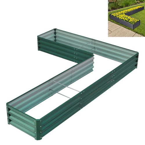 Galvanised raised garden - galvanised,