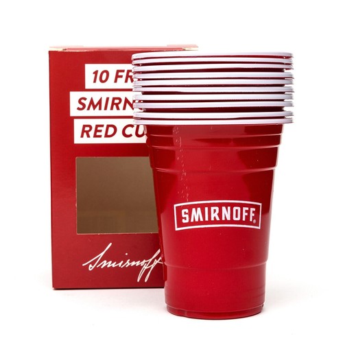 Smirnoff reusable plastic cups - plastic,