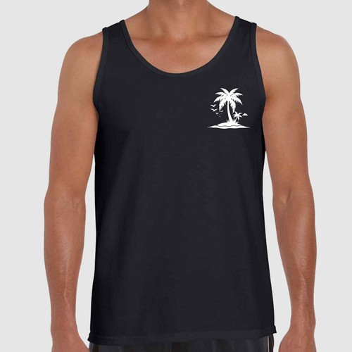 Mens palm tree floral vest - mens,