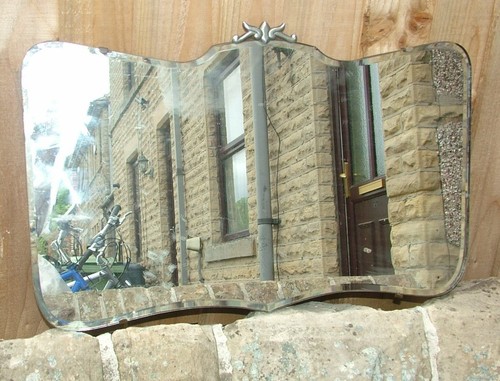 Antique art deco bevelled edge - antique,
