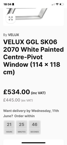 Velux window with - velux, flashing