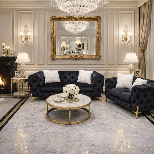 Luxury seater black velvet - luxury,