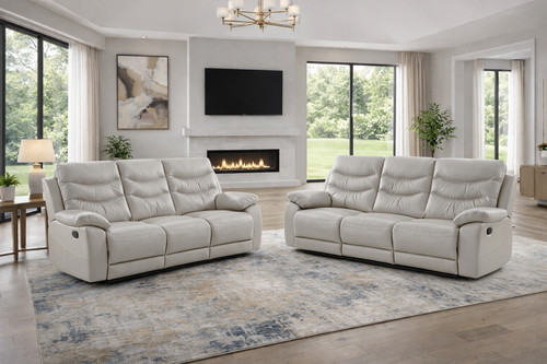 Grey italian leather seater - italian,