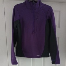 RAB Women's Polartec PS Zip Top Purple UK 10 Outdoor Thermal Walking Activewear